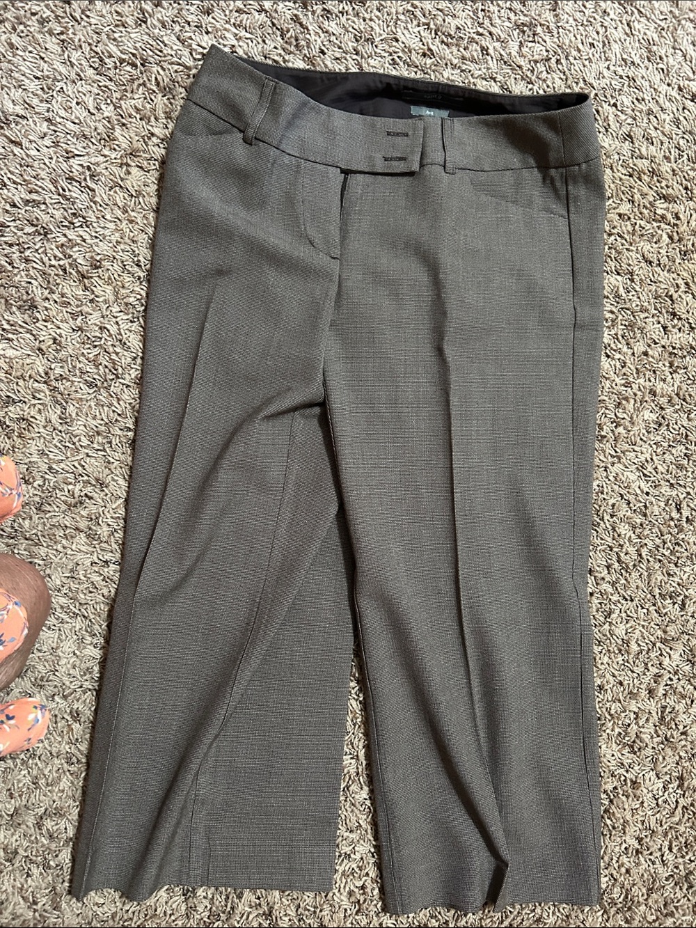 Gray Dress Cropped Trousers